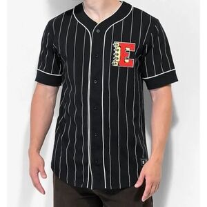 Empyre Chuck Wind Up Black Baseball Logo Jersey Pinstripe Streetwear Mens Medium